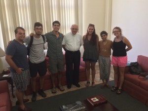 UA semester students meet with Mons. José Felix López, priest at Santa Rita in Miramar.