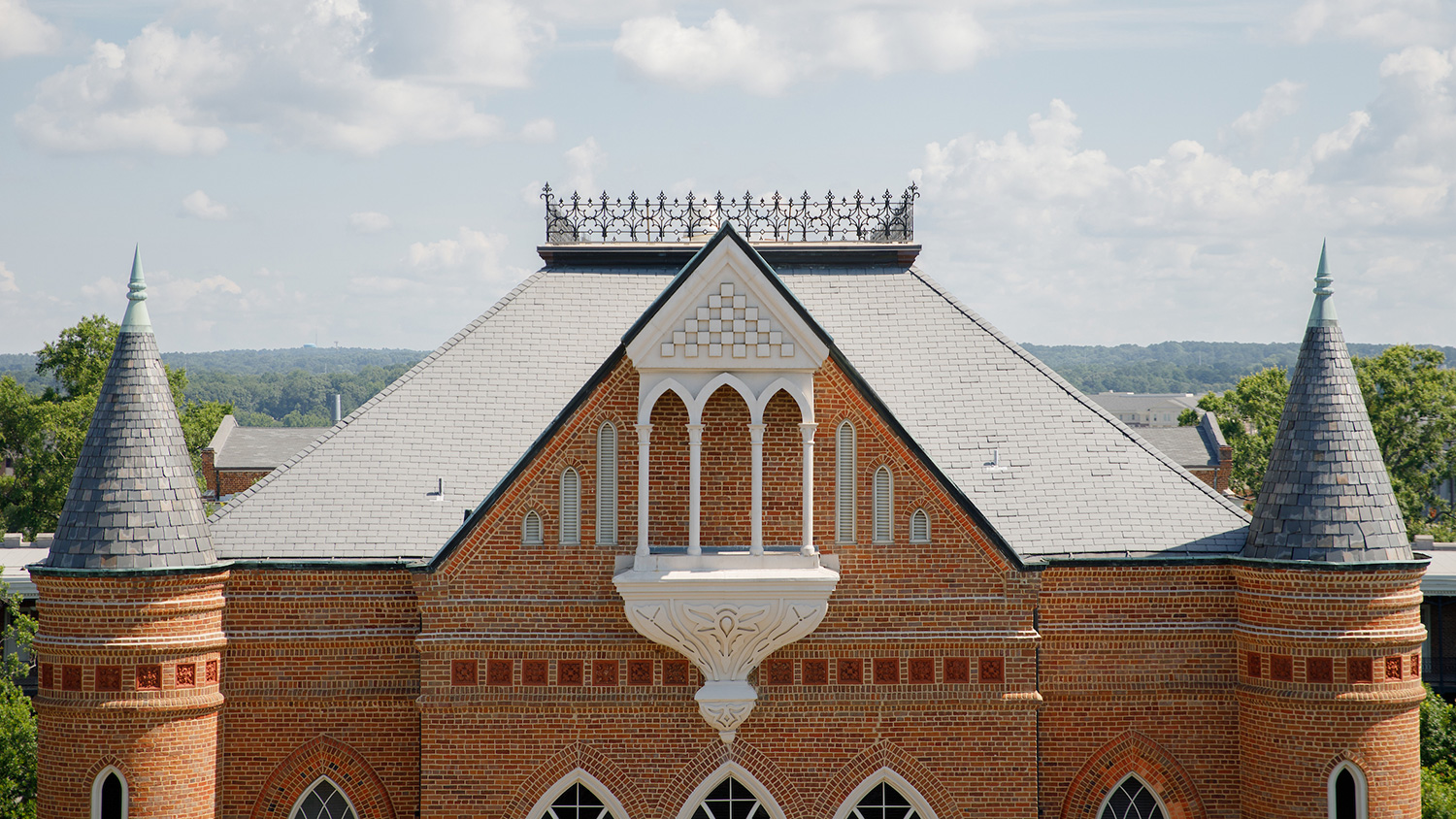 Clark Hall roof and spires